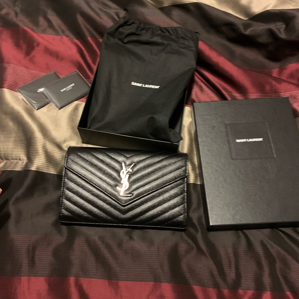 100% Authentic Ysl Wallet On Chain - image 4